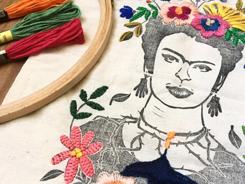 bordado Frida Kahlo